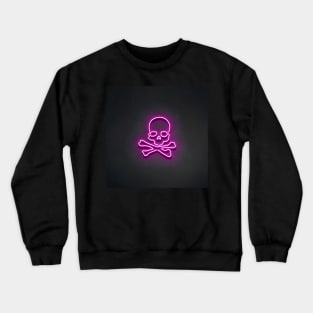 Neon Skull and Bones Crewneck Sweatshirt